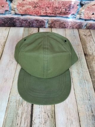 Vintage Vietnam Us Army Military Green Field Cap Hat Ace Mfg Co.  Inc