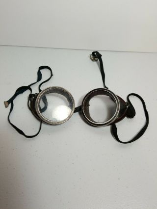 Vintage Bakelite Safety Goggles Steampunk Clear Lenses