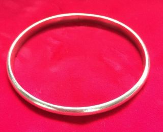 Kalo Antique Hand Wrought Sterling Silver Simple Chic Bangle Bracelet Signed