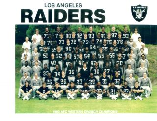 1983 Los Angeles Raiders 8x10 Team Photo Football Nfl Afc West Champs
