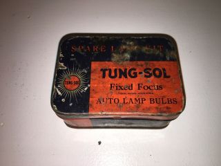 1920 ‘s - 1930s Vintage Auto Nos Spare Bulb Kit Box Tung Sol