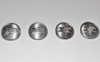 4 Vintage Amtrak Railroad Uniform Buttons Silver 2pc Brazed Shank Waterbury Co.