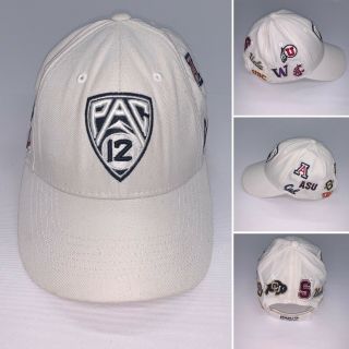 Pac 12 Ncaa College Football All 12 Teams Patches Top Of The World Strapback Hat