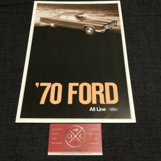 Vintage 1970 Ford Brochure Rare Japanese Mustang Lincoln Mercury 69 71 Capri