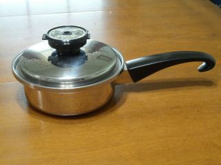 Vintage Seal - O - Matic Thermium Multi - Plex Stainless Steel 1 Qt Pot/pan W/lid
