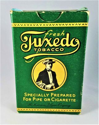 Vintage Tuxedo Tobacco Box With 1926 Tax Stamp American Tobacco Co Virginia