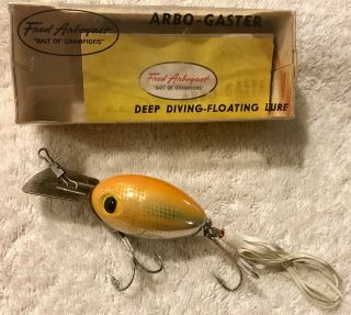 Fishing Lure Fred Arbogast Arbo Gaster Rare Special Order Chrome Orange Scale