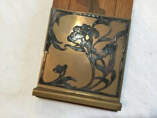 No Res Rare Antique Heintz Sterling On Bronze Adjustable Bookrack Book Ends