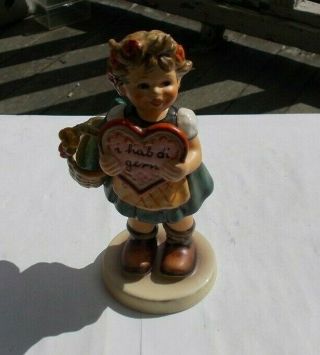 Vintage Hummel Goebel Figurine 5.  75 " Valentine Gift Little Girl 387 Special Ed.