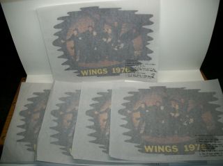 5 Vintage Paul Mccartney Wings 1976 Hot Iron On Transfer Decals
