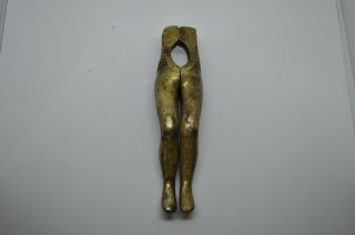 Antique Vintage Solid Brass Lady Legs Nut Cracker