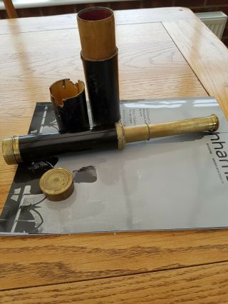 Antique Telescope And Case Dollond London