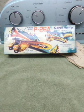 Vintage 1956 Aurora 1/48 Boeing P - 26a Model Kit (famous Fighters Of All.