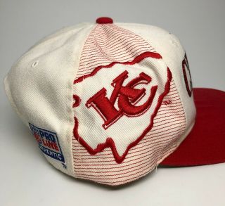 Vintage 90 ' s Kansas City Chiefs Sports Specialties Laser Dome NFL Snapback Hat 2
