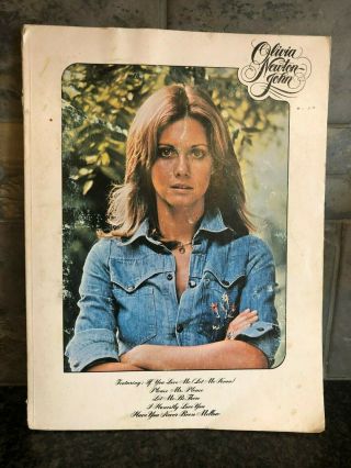 Vintage 1975 Olivia Newton John Song Book Sheet Music Color Photo Section