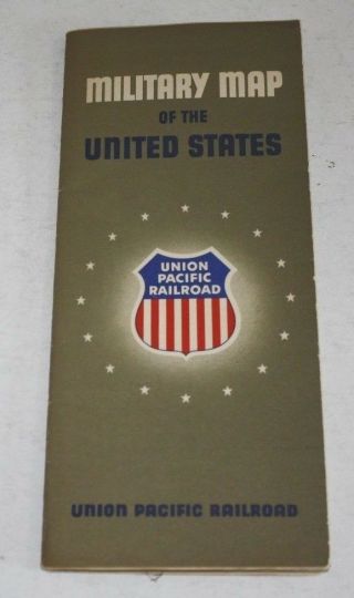 Vintage Military Map Of The United States Union Pacific Railroad 4 - 51