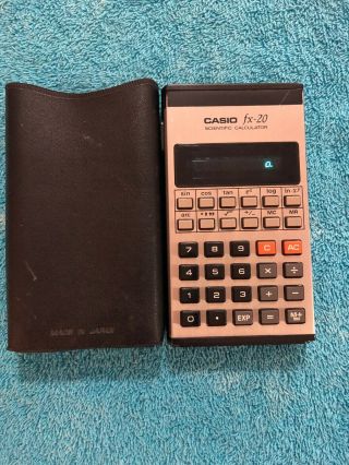 Vintage Casio Fx - 20 Scientific Calculator With Case