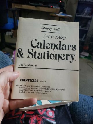 Melody Hall Lets Make Calendars And Stationary Commodore 64/128 - 5.  25 Media