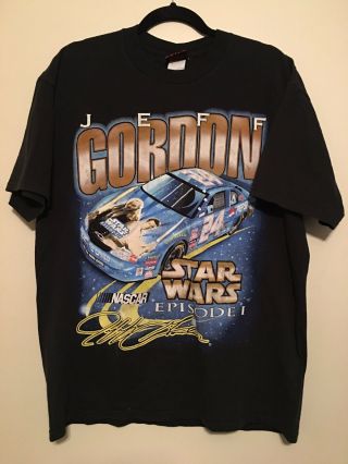 Vintage 1999 Star Wars Episode I Jeff Gordon Nascar Men’s T - Shirt Size Large L