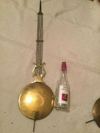 Brass Liar French Antique Pendulum For A Comtoise Morbier Clock Tall Parts
