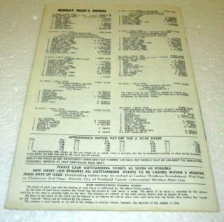 THE MEADOWLANDS JERSEY OFFICIAL PROGRAM SEPTEMBER 4,  1976 HORSE RACING 2