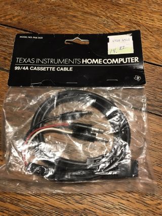 Ti - 99/4a Ti99 Home Computer Black Single Cassette Cable Pha 2622