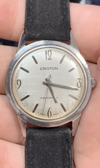 Vintage Croton Aquamatic 17 Jewel Swiss Made Watch