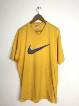 Vintage Nike 90’s Big Swoosh T Shirt Streetwear Hyperbeast Large