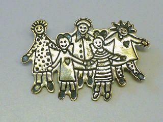 Vintage Mexican Sterling Silver Efs Save The Children Pin Brooch