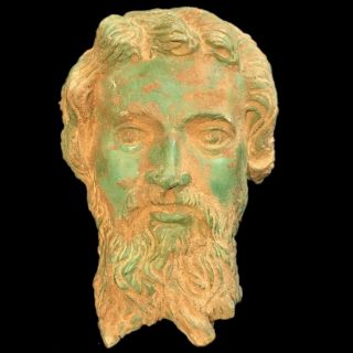Roman Ancient Bronze Bust - 200 - 400 Ad (1) Large 19 Cm Long
