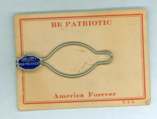 Vintage 1940 President Franklin D.  Roosevelt Campaign Tie Bar Be Patriotic