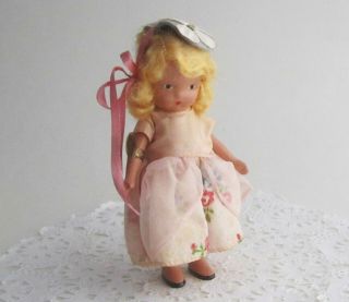 Vintage Bisque 5 " Nancy Ann Storybook,  Little Bo Peep 153 With Tag