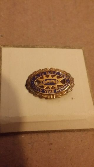 Ladies Auxiliary To The Brotherhood Of Railroad Trainmen 40 Years 10kt Gold Pin