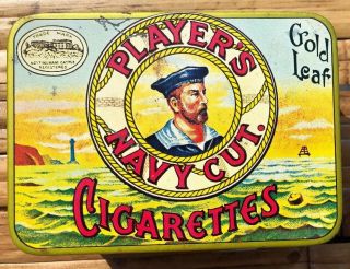 Vintage Players Navy Cut Cigarette Tin