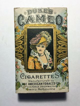 Vintage Dukes Cameo Melbourne Cigarette Pack Packet,  Card American Tobacco Co