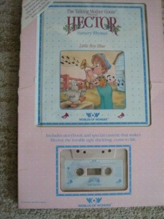 Vintage Talking Mother Goose Little Boy Blue Worlds of Wonder Cassette Book NISP 2