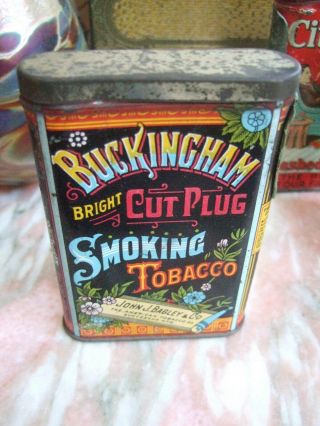 Vintage Buckingham Tobacco Tin Pocket Tin Grade 8.  5