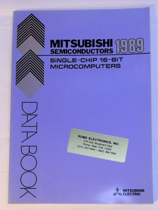 1989 Mitsubishi Semiconductors Single Chip 16 - Bit Microcomputers Databook - Melp