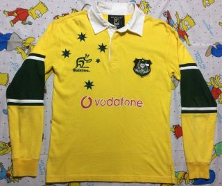 Vintage Australia Wallabies Sevens Rugby World Cup Jersey Size Small Euc