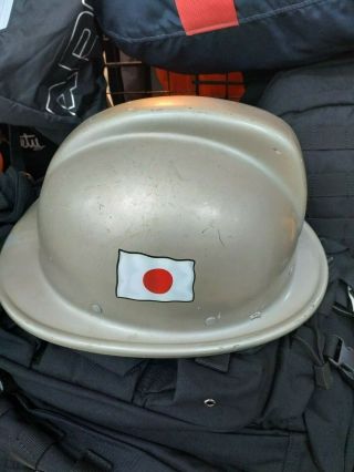 Vintage Fire Helmet Aluminium Fireman Shoei Japan 2