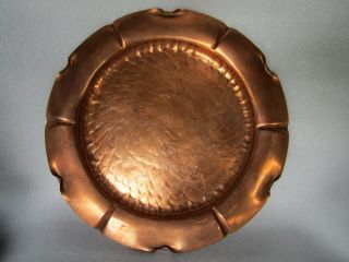 Vintage Buy - Alaska Copper Hand Hammered Arts & Crafts Heavy Tray 903 - 14”
