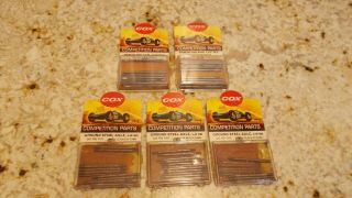 5 Boxes Of Vintage Cox Axles (old Stock) For 1/32 & 1/24 Slot Cars