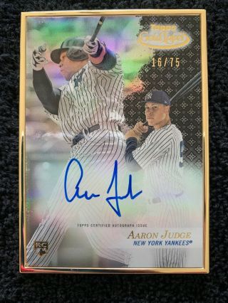 Aaron Judge 2017 Topps Gold Label Framed Auto Rookie 16/75 Autograph Yankees