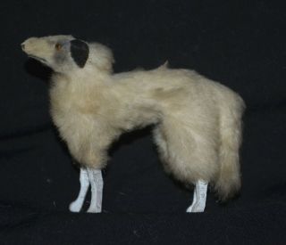 Antique Vintage Toy Fur Borzoi Russian Wolfhound Doll Dog Stick Legs 2
