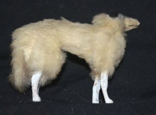 Antique Vintage Toy Fur Borzoi Russian Wolfhound Doll Dog Stick Legs 3