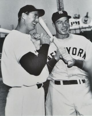 Ted Williams Red Sox And Joe Dimaggio Yankees 8x10 Photo 1950 All Star Game