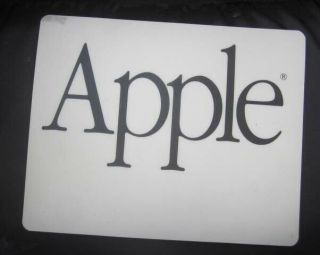 Vintage Apple Mousepad 8 3/4 " X 7 " With Text Logo