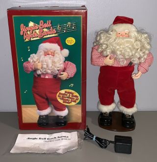 Vintage 1998 Jingle Bell Rock 16” Santa Dancing Musical Animated