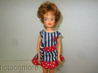 Vintage Ideal Tammy Sister Pepper Doll P9 - 3 Brunette,  Hong Kong Clone Outfit