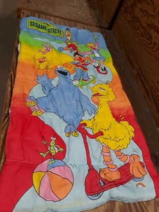 Vintage Sesame Street Sleeping Bag Great Shape,  Vivid Colors
